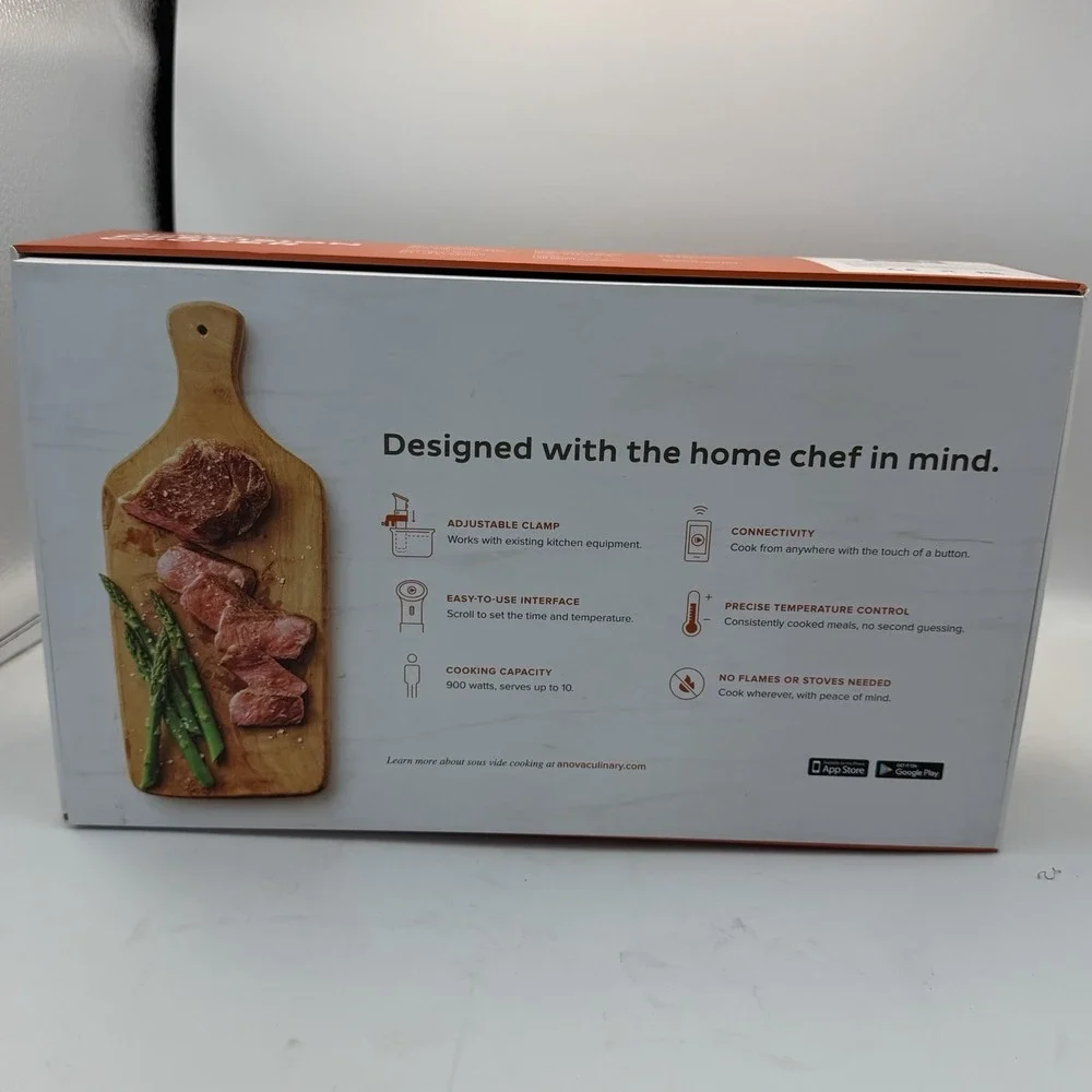 Anova PC 900W WiFi Bluetooth Culinary Sous Vide Precision Immersion Slow Cooker